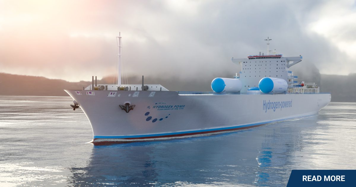 Hydrogen fuelled vessel.