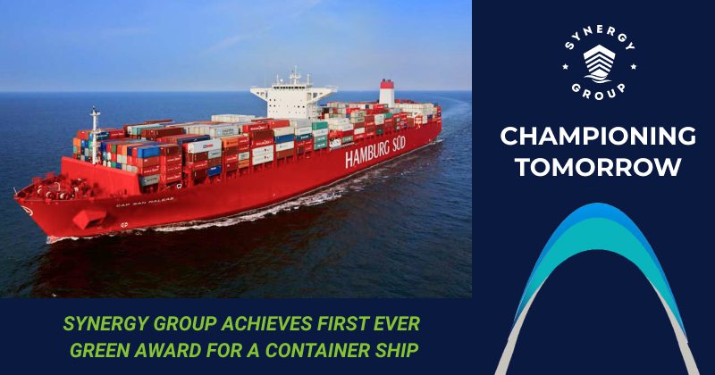 &lsquo;Green Award&rsquo; for a container vessel to Synergy Marine Group managed vessel the &lsquo;Cap San Maleas&rsquo;