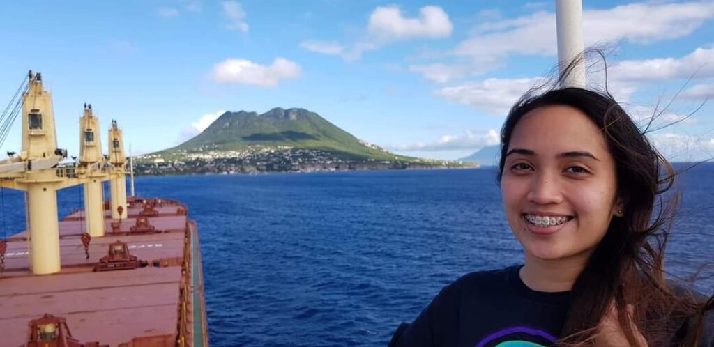 Female seafarer on board