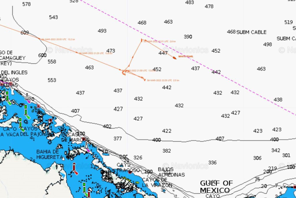 Map view of white pearl
