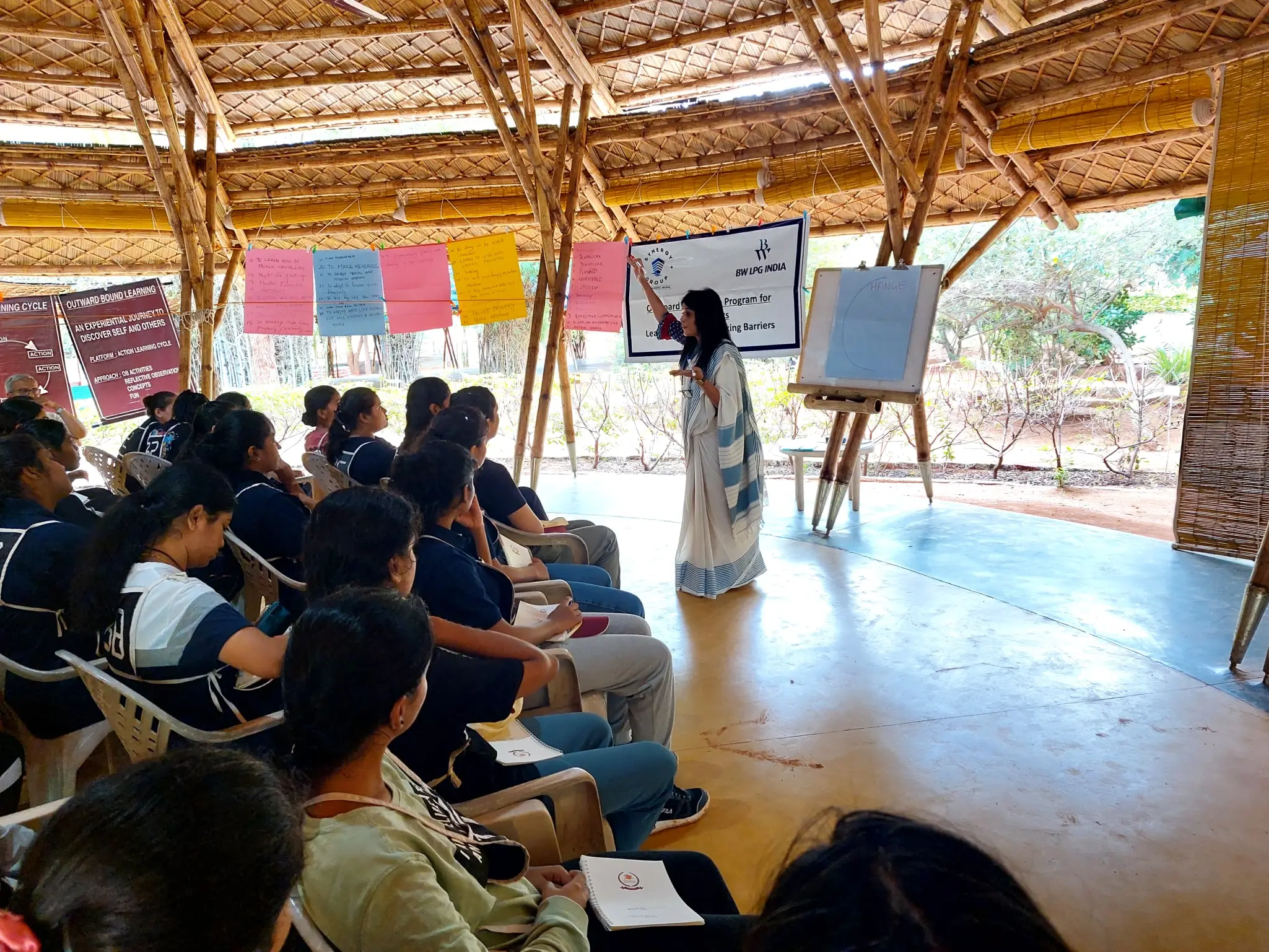 Ms Bindu addressing female cadet.