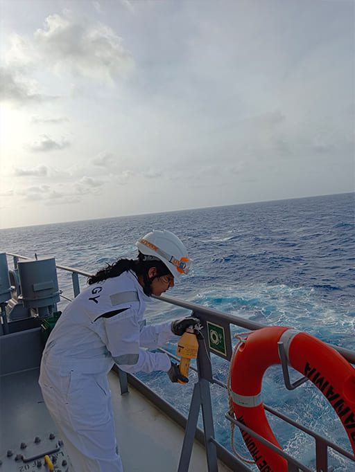 Female Third Mate Urmi on LPG tanker
