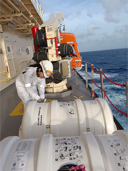 Woman at Sea working on LPG tanker