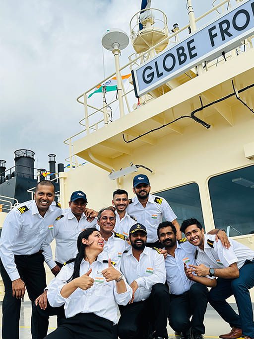 Crew of LPG tanker Globe Frontier