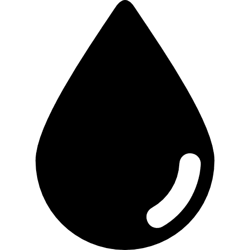 Black droplet icon symbolizing fossil-based methanol.