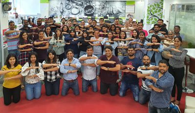team celebrating women’s day