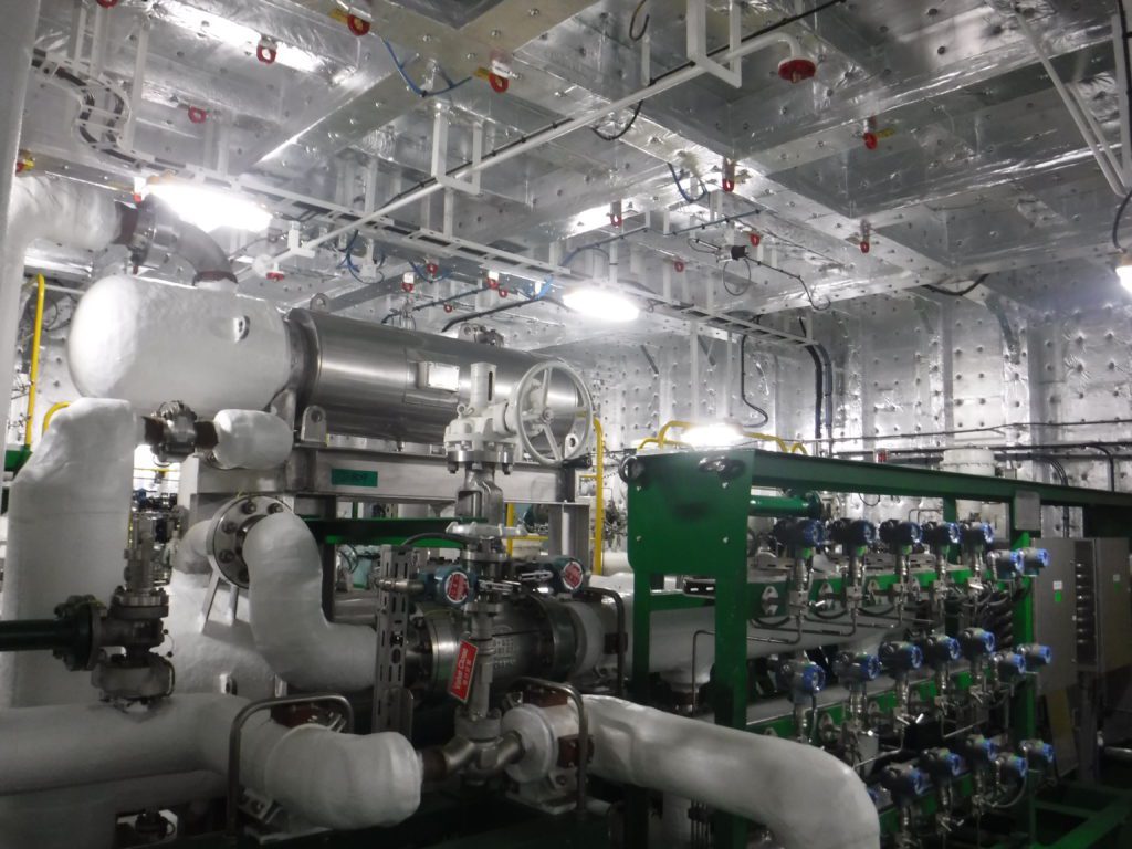 Main Engine room in the ship