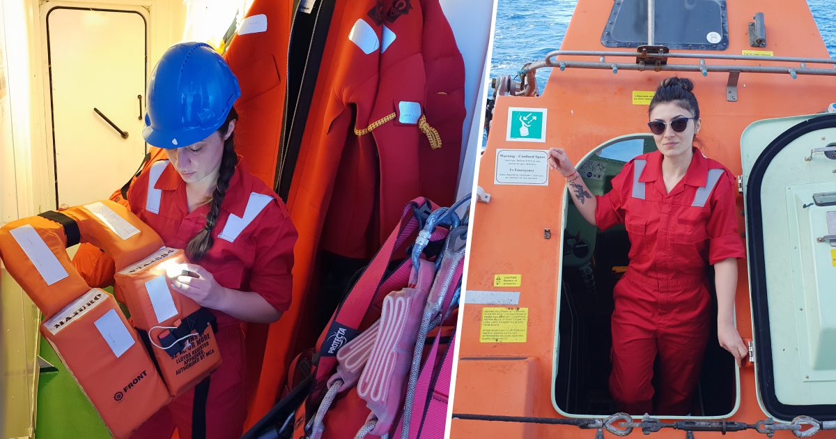 Female Seafarer Third Mate Liliana on Ship