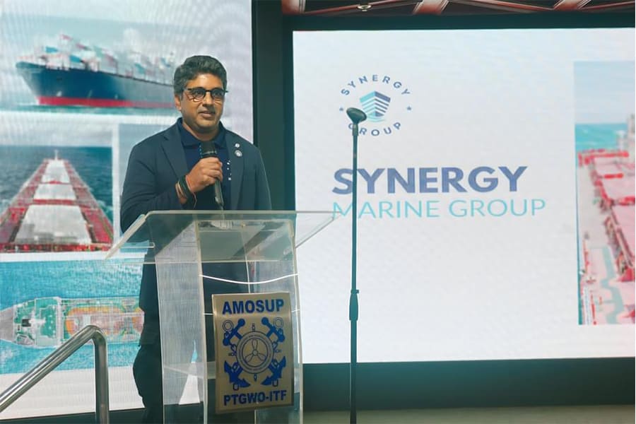Alt tag :Synergy Marine’s Rahul Sachdeva speaking for mental health of seafarer