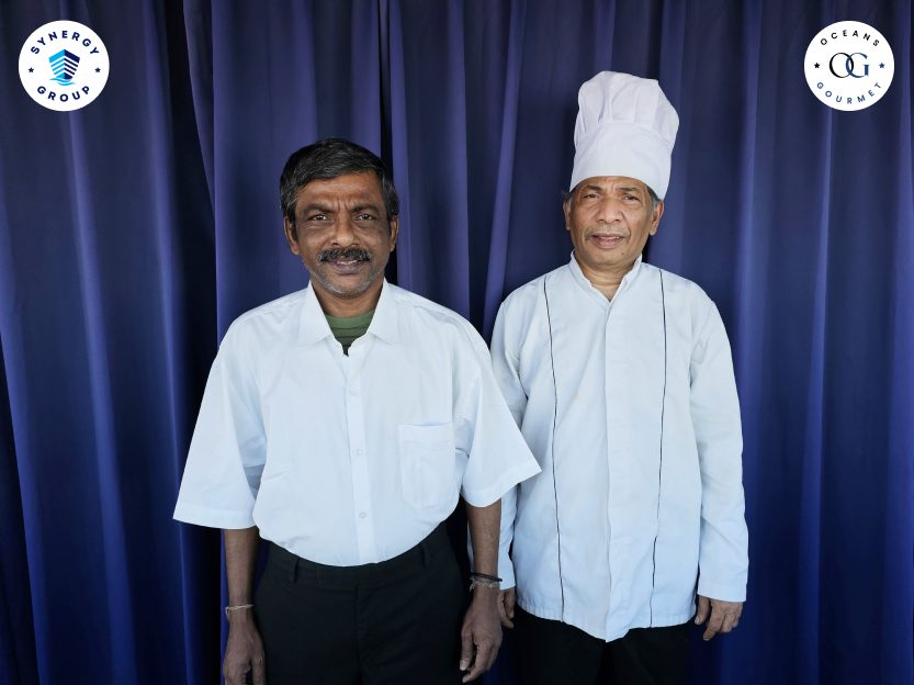Chief Cook Isaac Castellino and General Steward Ashokkumar Solanki